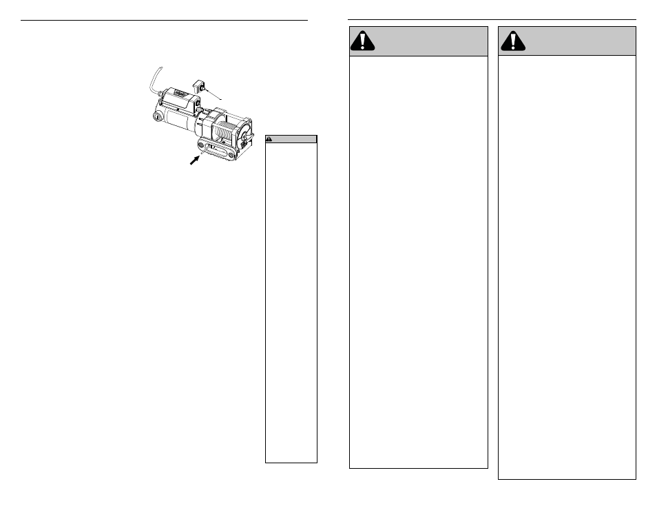 Avertissement, Guide de l’utilisateur du treuil, Danger de happement par des pièces mobiles | WARN 1500 AC User Manual | Page 23 / 30