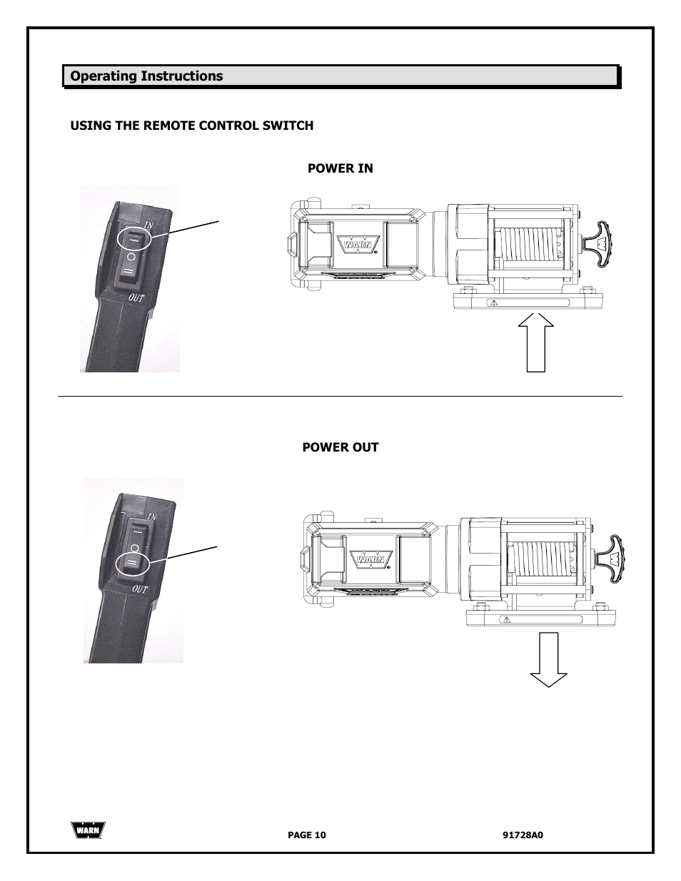 WARN 2000 DC User Manual | Page 10 / 126