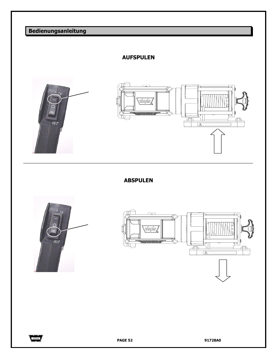 WARN 2000 DC User Manual | Page 52 / 126