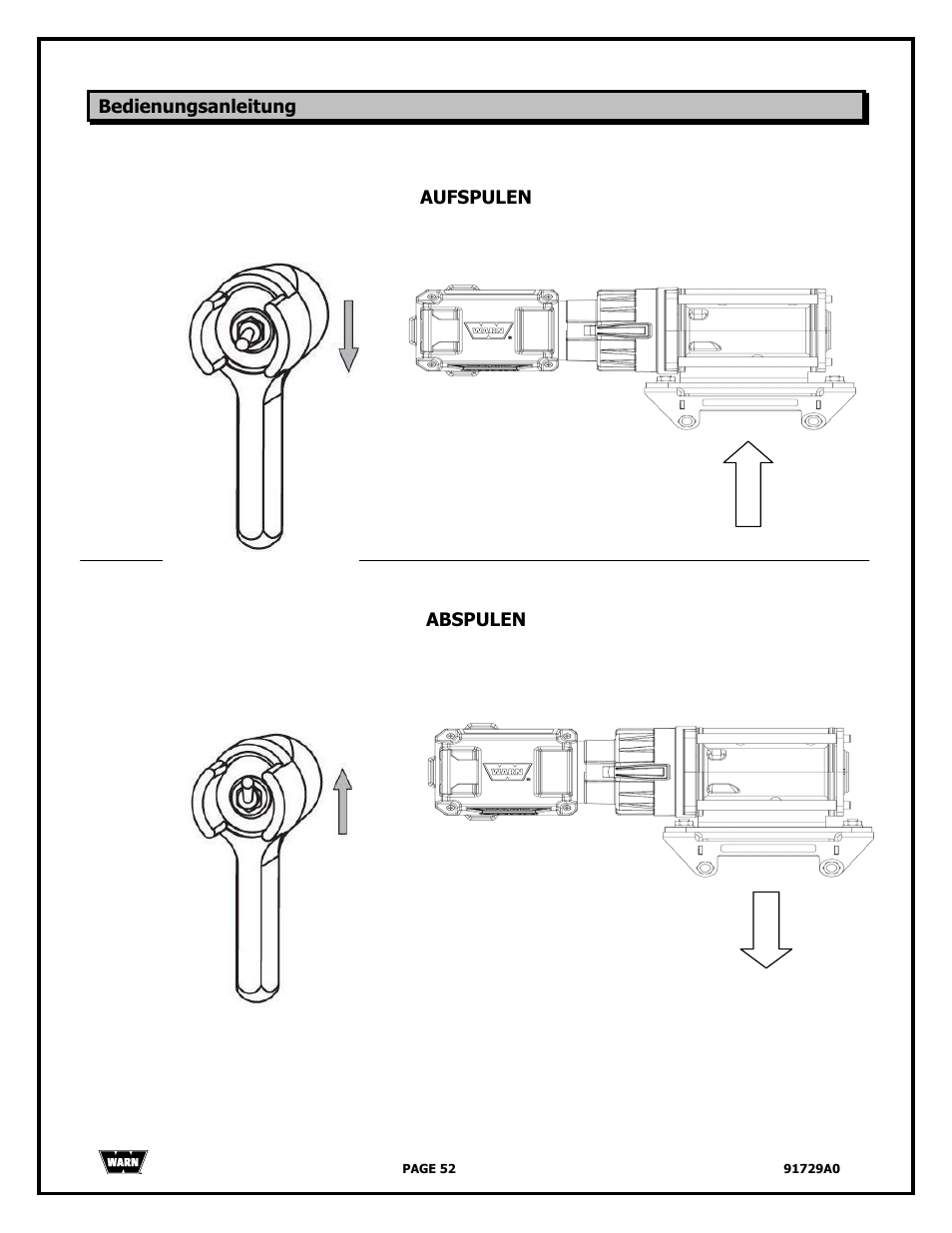 WARN 4000 DC User Manual | Page 52 / 126