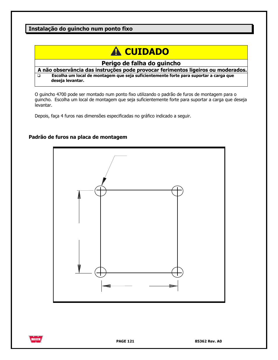 Cuidado, 114mm, 105mm | WARN 4700 DC User Manual | Page 121 / 127