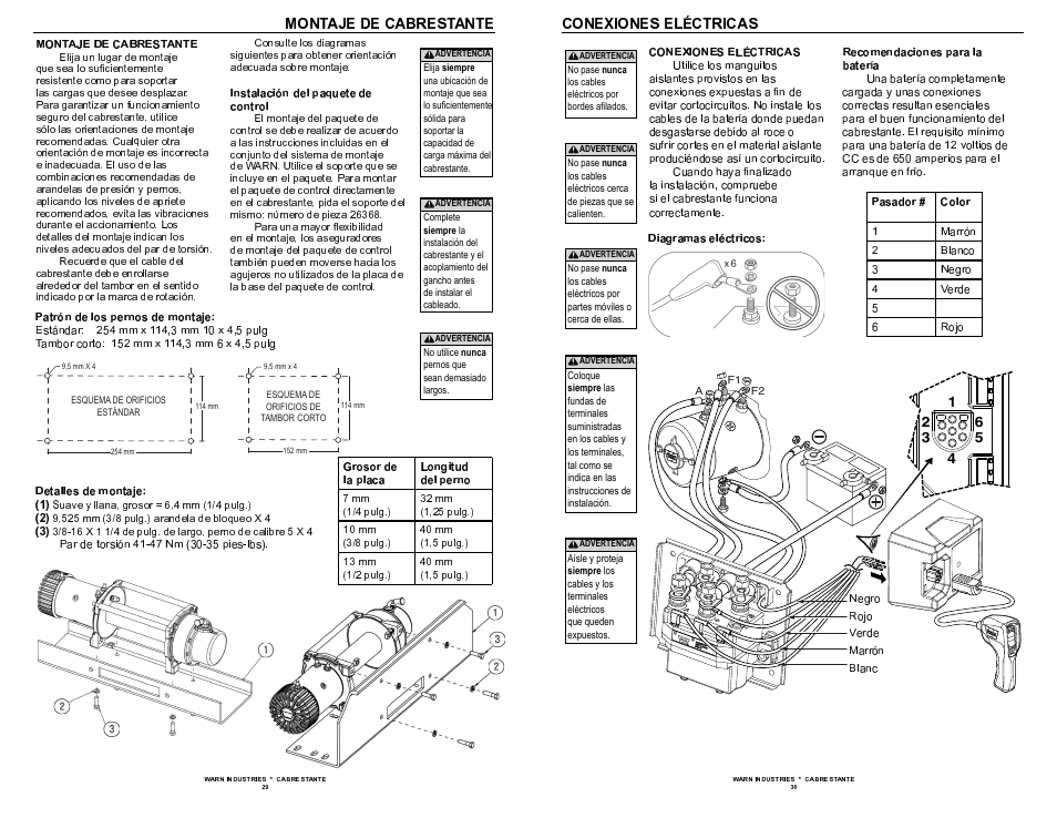 WARN 9.5xp User Manual | Page 17 / 20