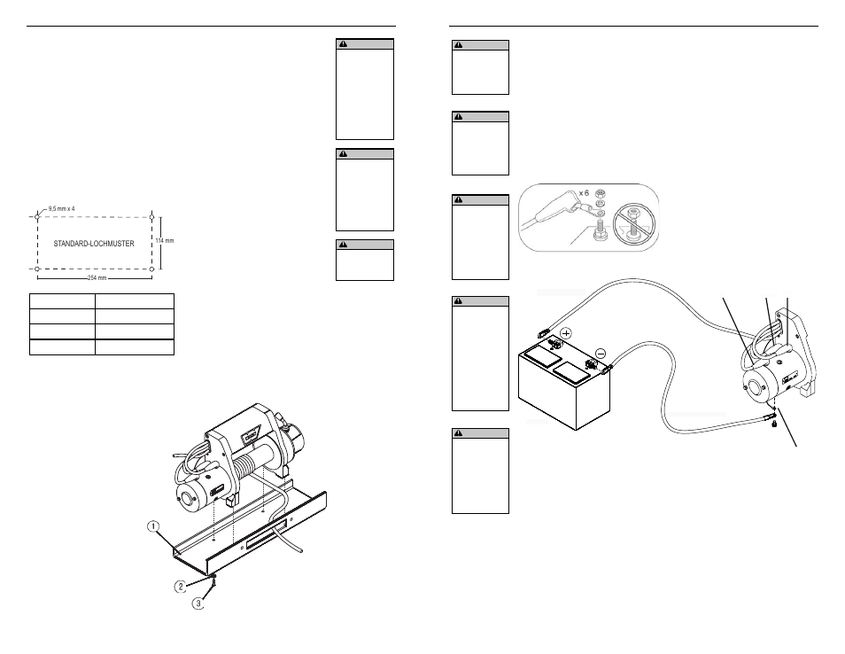 Montage der winde, Elektrische anschlüsse | WARN XD9000i User Manual | Page 24 / 38