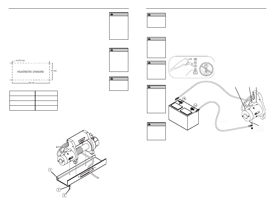 Montera vinschen, Elektriska anslutningar | WARN XD9000i User Manual | Page 36 / 38