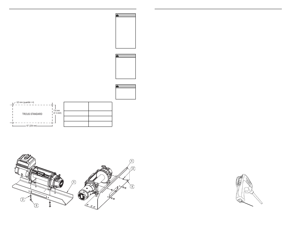 Montage du treuil, Montage du ventilateur de refroidissement | WARN ENDURANCE 12.0 XE User Manual | Page 12 / 20