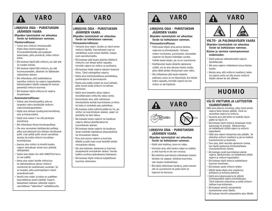 V a r o | WARN WIRELESS CONTROL SYSTEM 90287 User Manual | Page 29 / 42