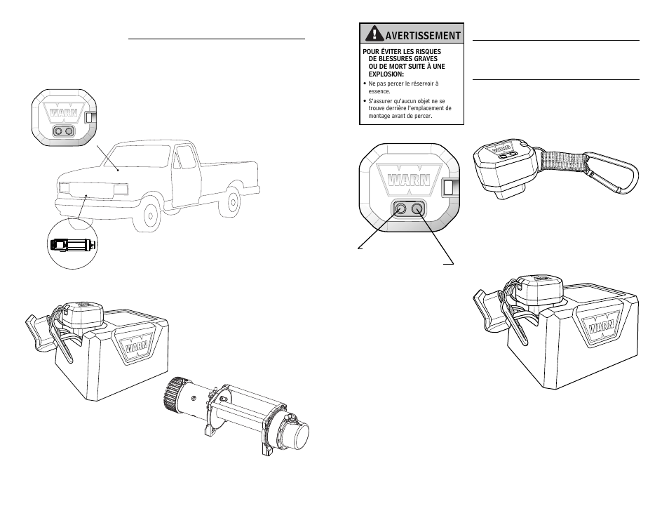 Avertissement | WARN WIRELESS CONTROL SYSTEM 90287 User Manual | Page 8 / 42