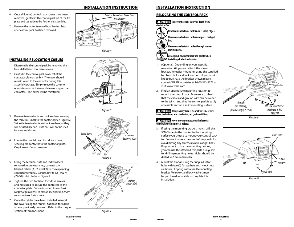 Installation instruction | WARN ZEON CONTROL PACK RELOCATION KIT 31 User Manual | Page 6 / 8