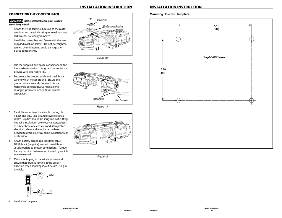 Installation instruction | WARN ZEON CONTROL PACK RELOCATION KIT 31 User Manual | Page 7 / 8