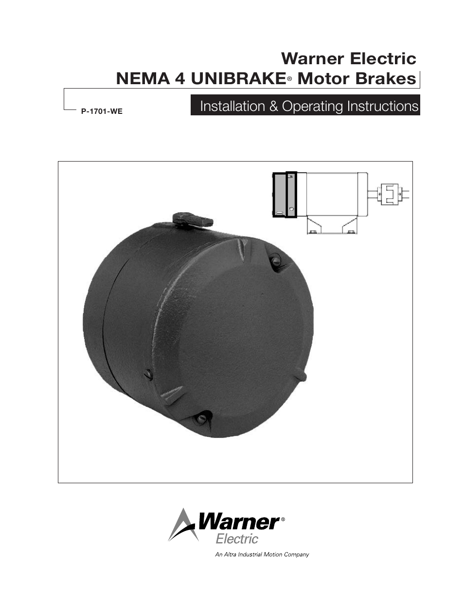 Warner Electric UNIBRAKE NEMA 4 User Manual | 6 pages