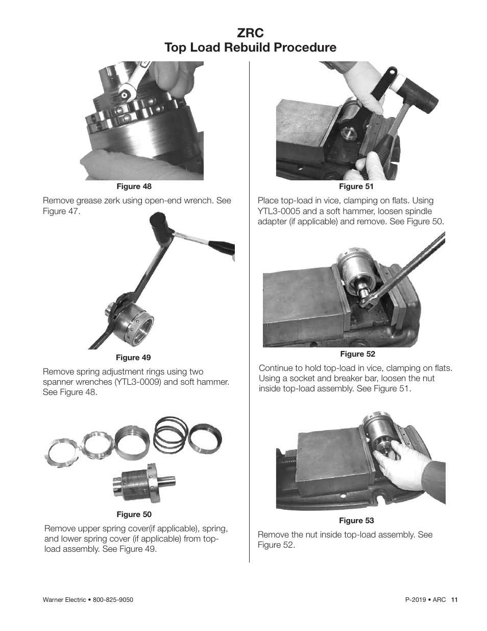 Zrc top load rebuild procedure | Warner Electric ARC Clutch_ZRC Top Load User Manual | Page 11 / 18