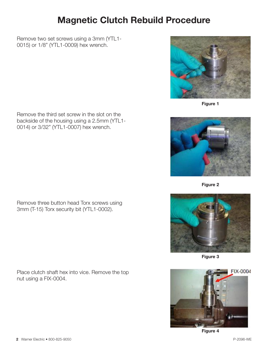 Magnetic clutch rebuild procedure | Warner Electric Dairy Capping Headsets User Manual | Page 2 / 10