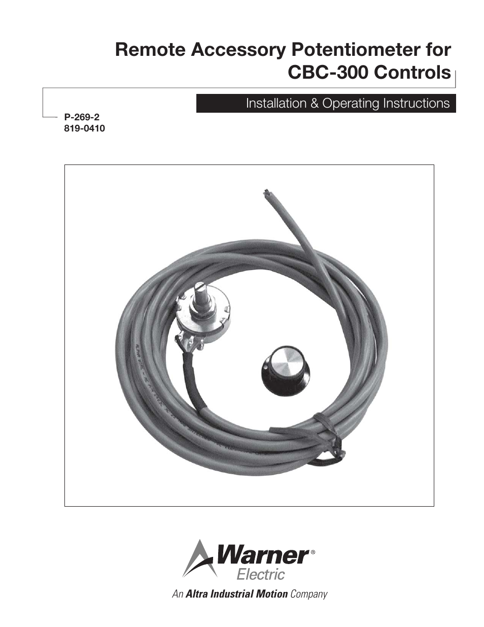 Warner Electric CBC-300 User Manual | 4 pages