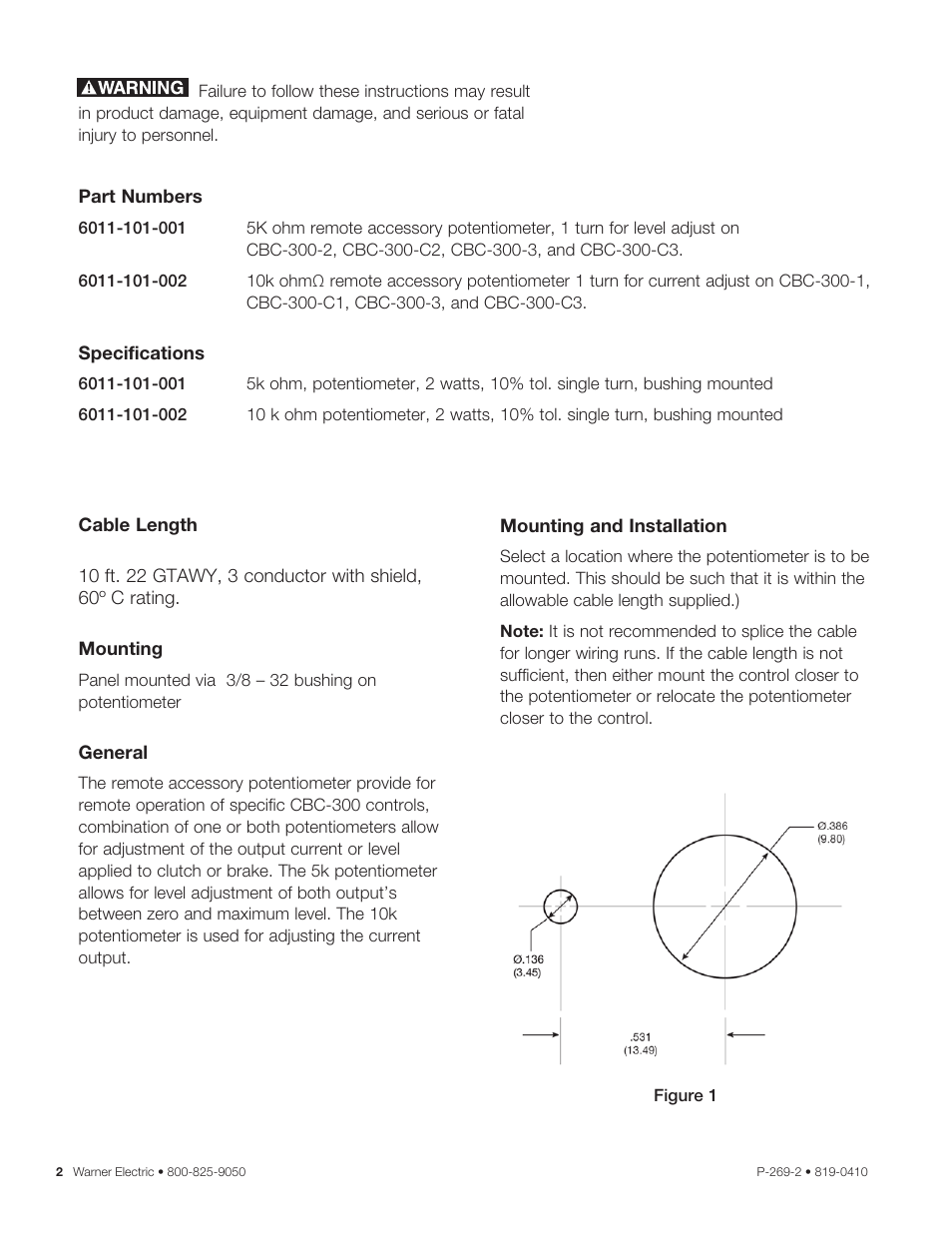 Warner Electric CBC-300 User Manual | Page 2 / 4