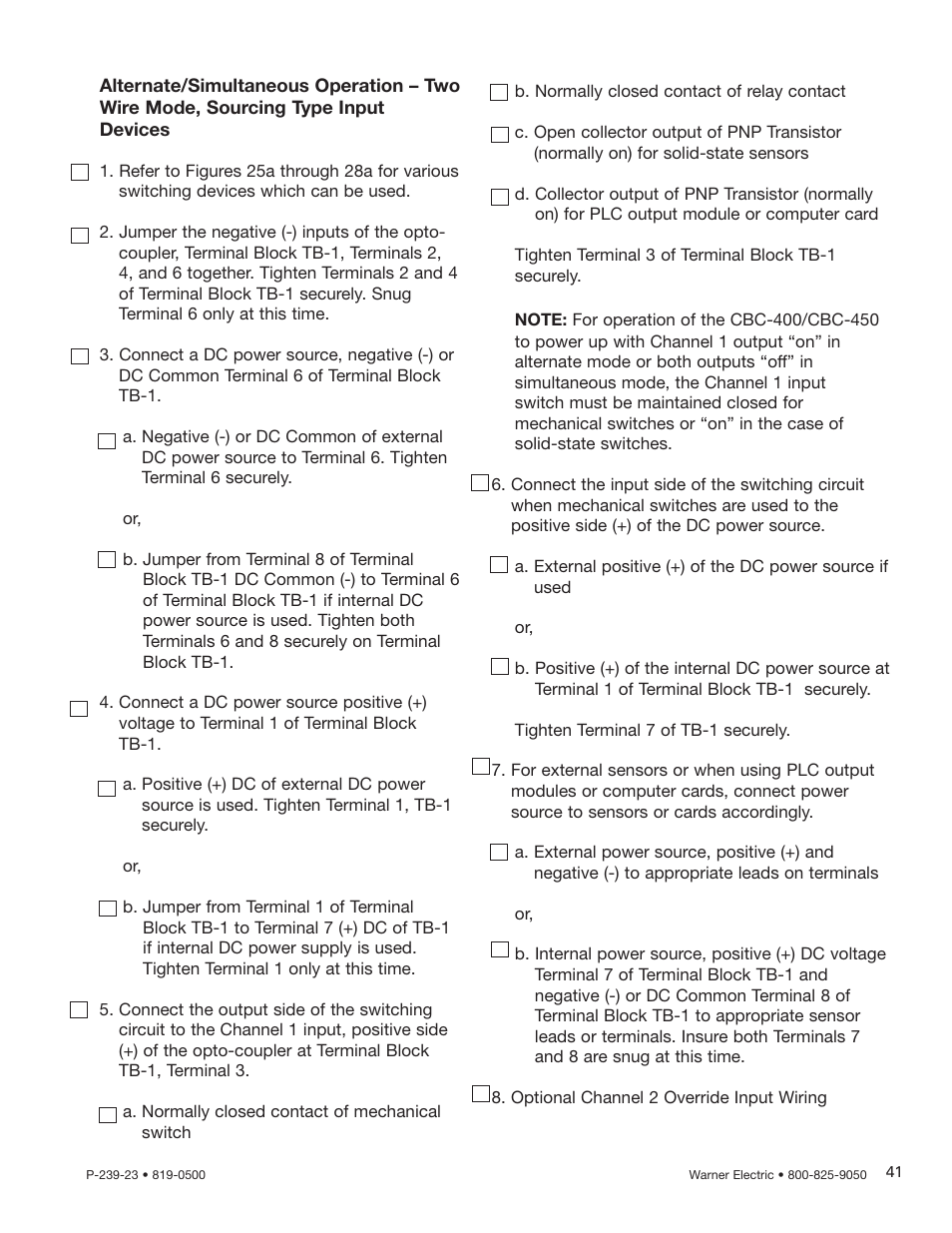 Warner Electric CBC-450 User Manual | Page 41 / 56