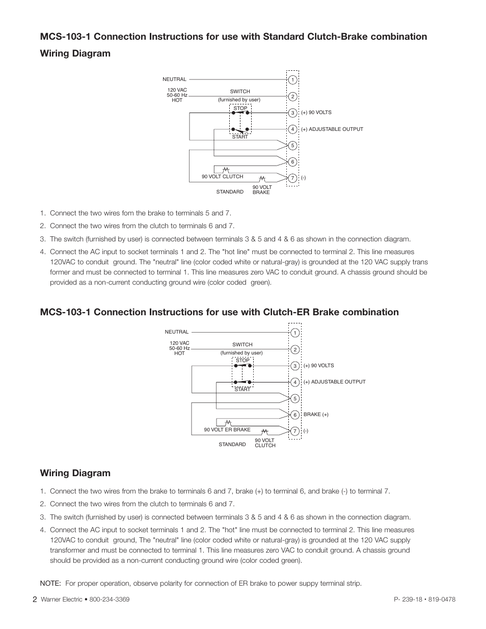 Warner Electric MCS-103-1 User Manual | Page 2 / 4