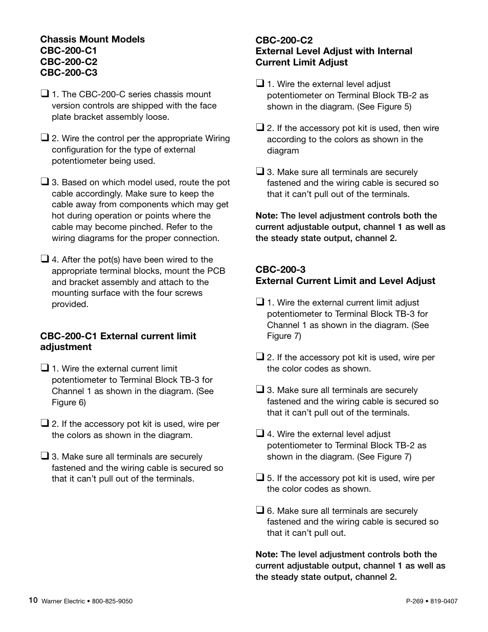 Warner Electric CBC-200C Single User Manual | Page 10 / 14