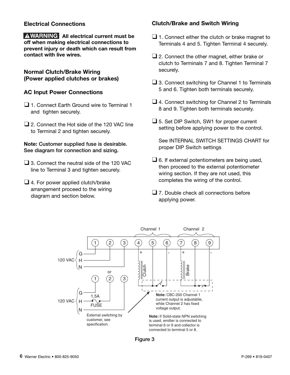 Warner Electric CBC-200C Single User Manual | Page 6 / 14