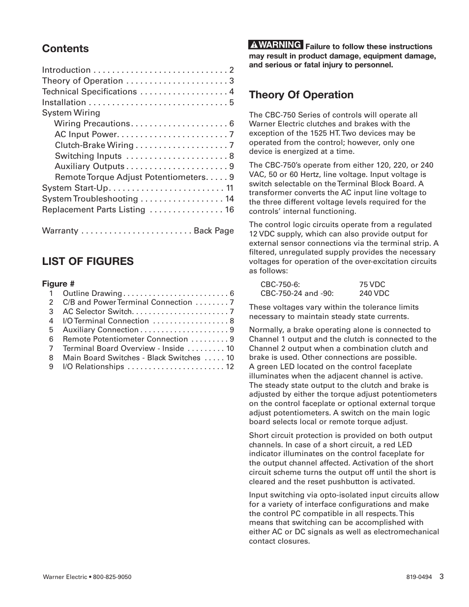 Warner Electric CBC-750 User Manual | Page 3 / 16