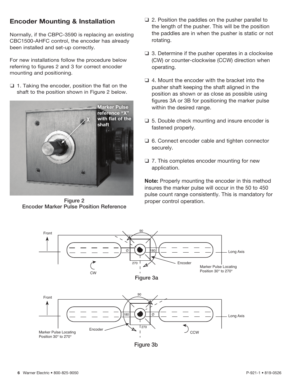 Encoder mounting & installation, Figure 3b | Warner Electric CBPC-3590 User Manual | Page 6 / 22