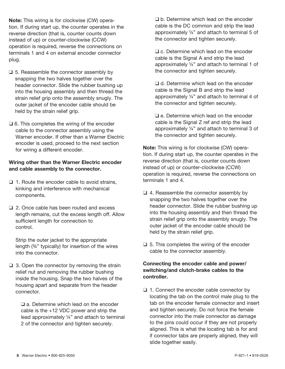 Warner Electric CBPC-3590 User Manual | Page 8 / 22
