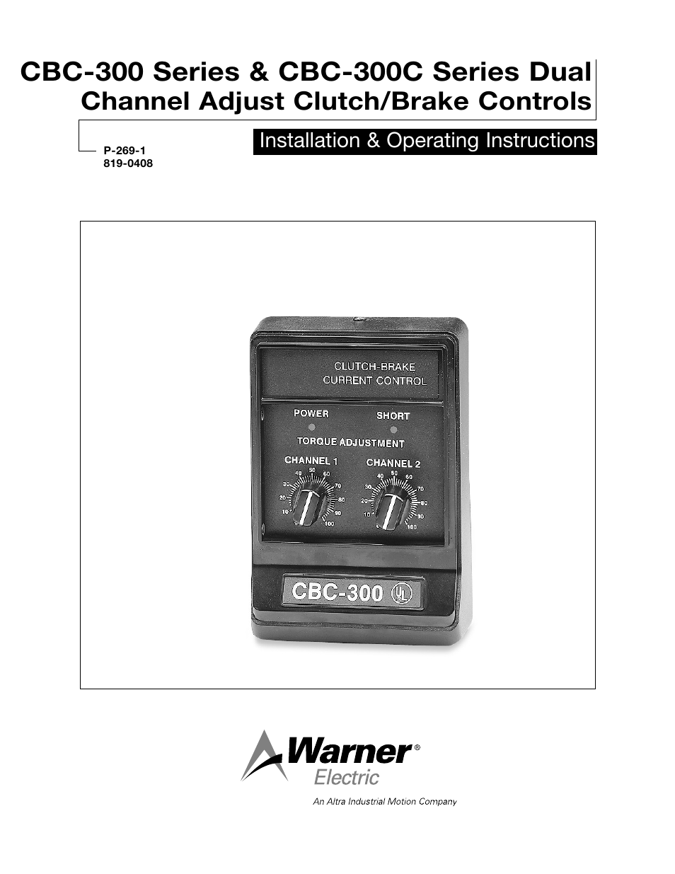 Warner Electric CBC-300C Dual User Manual | 14 pages