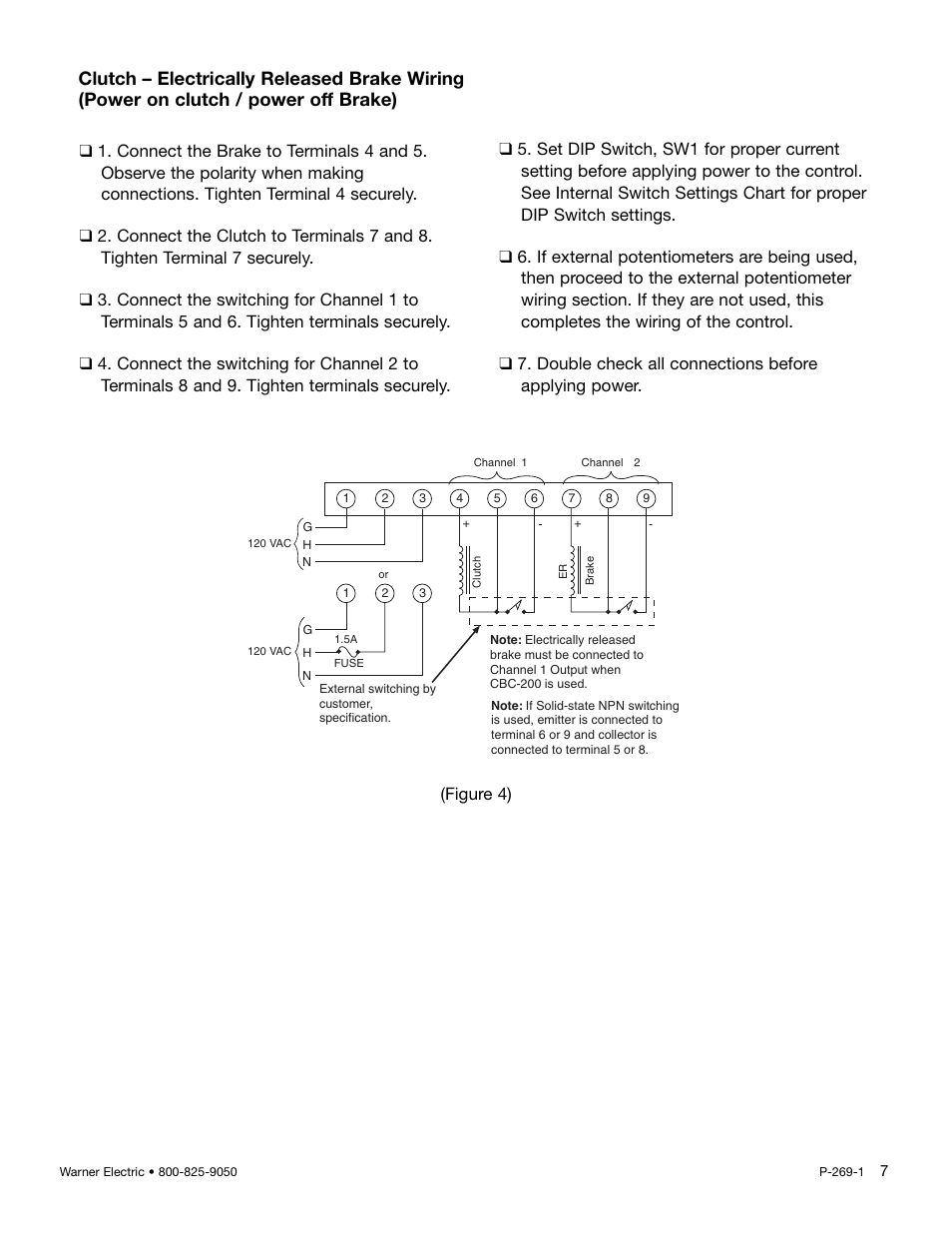 Warner Electric CBC-300C Dual User Manual | Page 7 / 14