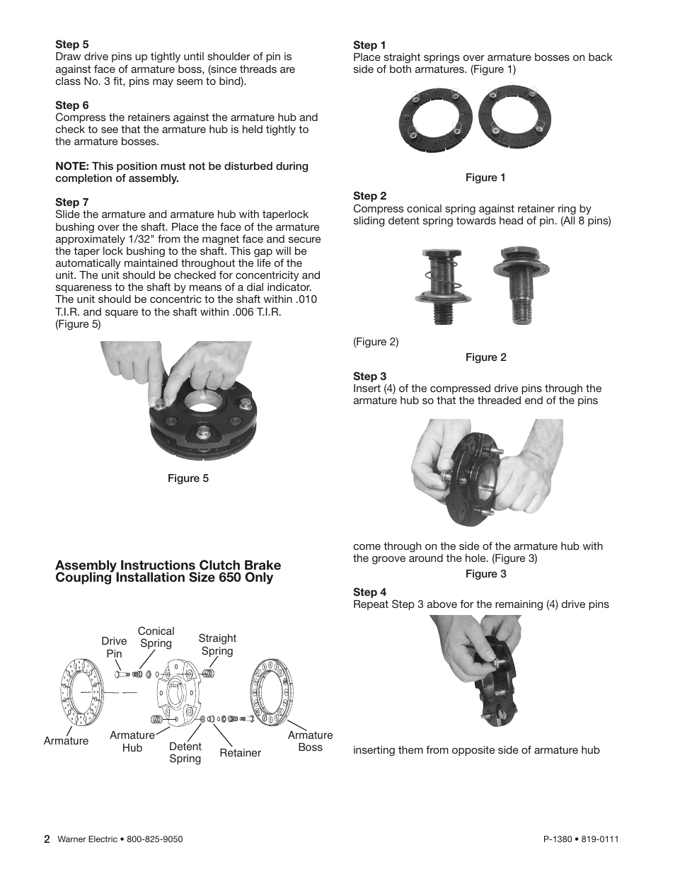 Warner Electric Autogap 475 & 650 User Manual | Page 2 / 4