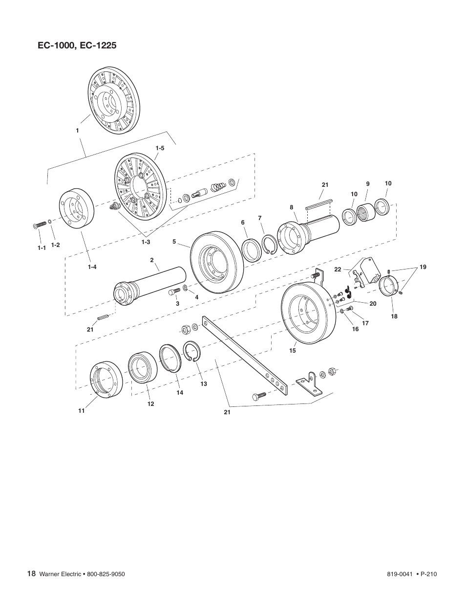 Warner Electric Electro-Clutch EC-375, EC-475, EC-650, EC-825, EC-1000, EC-1225 User Manual | Page 18 / 20