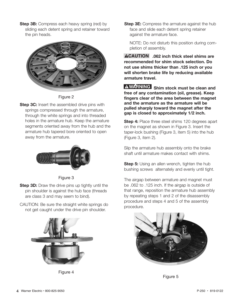 Warner Electric ER 825 and 1225 Normal Duty User Manual | Page 4 / 16