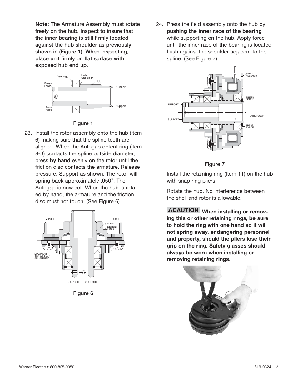 Warner Electric AT Clutch – Major Service Sizes 25, 55, 115 User Manual | Page 7 / 12