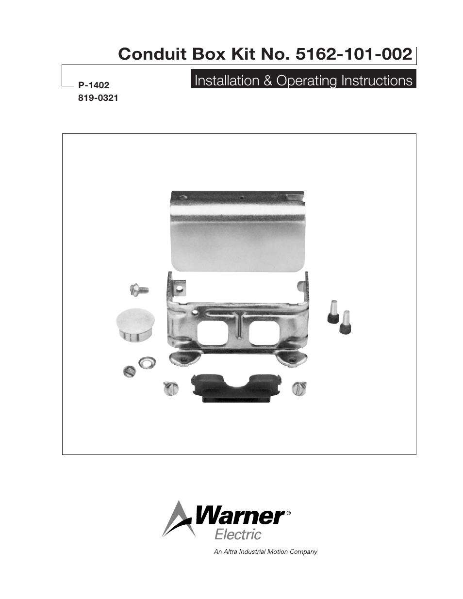 Warner Electric 5162-101-002 Conduit Box Kit User Manual | 6 pages