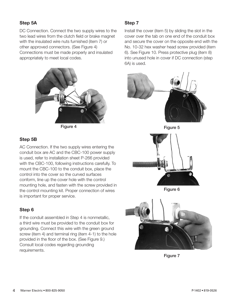 Warner Electric 5162-101-002 Conduit Box Kit User Manual | Page 4 / 6