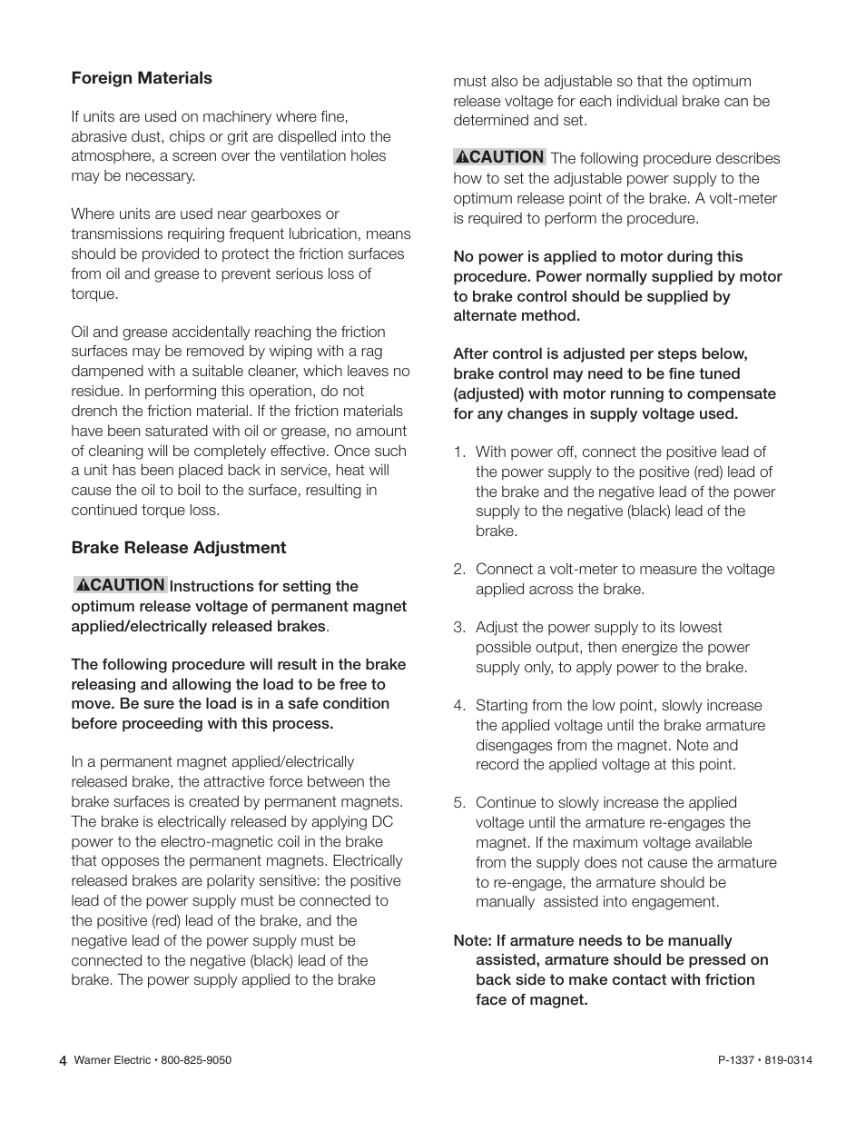 Warner Electric Electrically Released Motor Brake Module for EM-MBFB and EUM-MBFB User Manual | Page 4 / 6