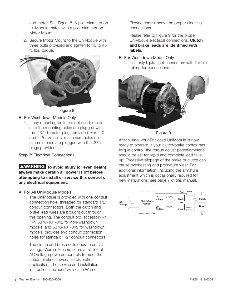 Warner Electric EUM-50_EUM-100_EUM-180_EUM-210_EUM-215 User Manual | Page 6 / 16