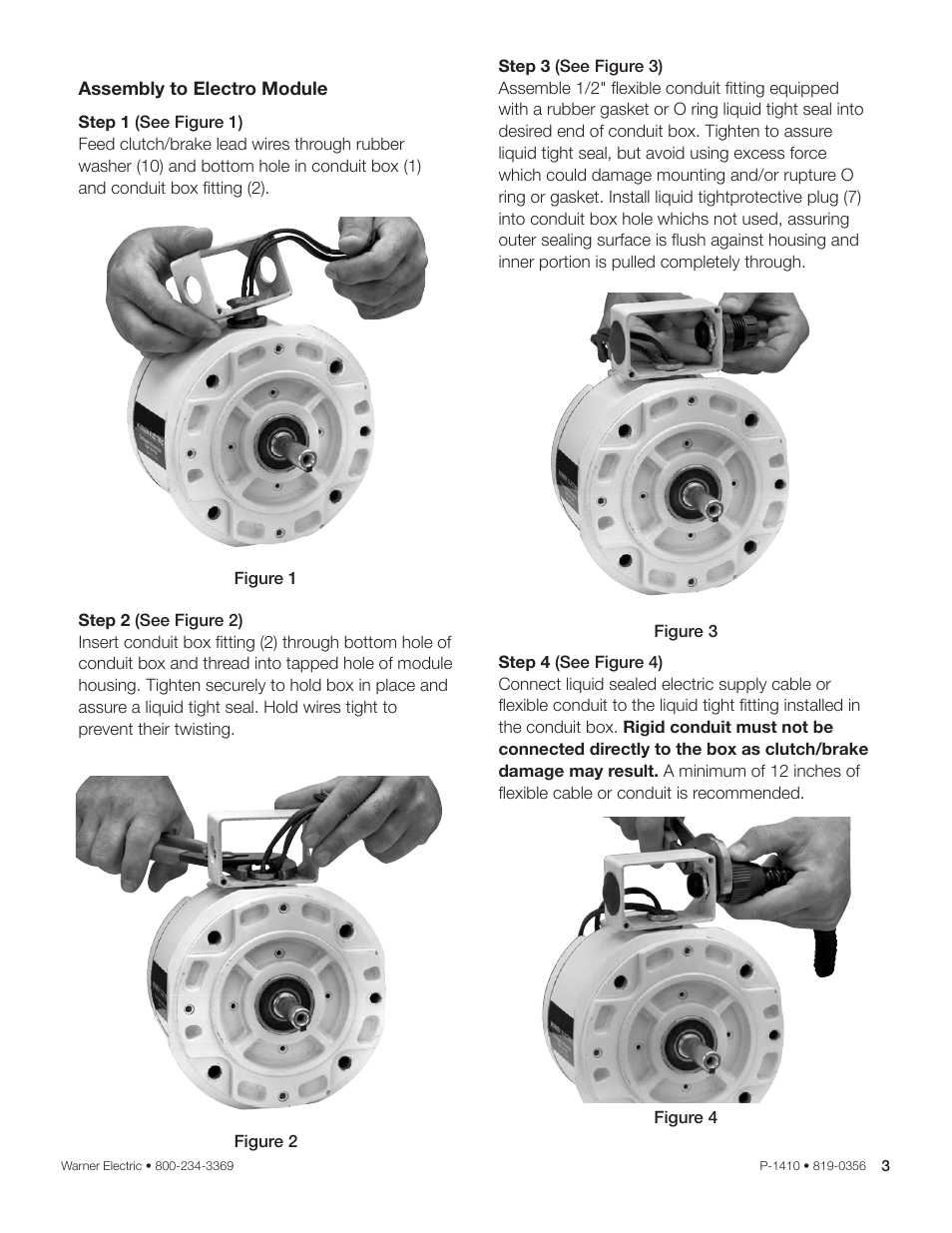 Warner Electric 5370-101-045 Conduit Box Kit User Manual | Page 3 / 5