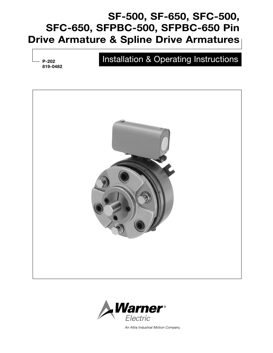 Warner Electric SFPBC-500, SFPBC-650 User Manual | 46 pages