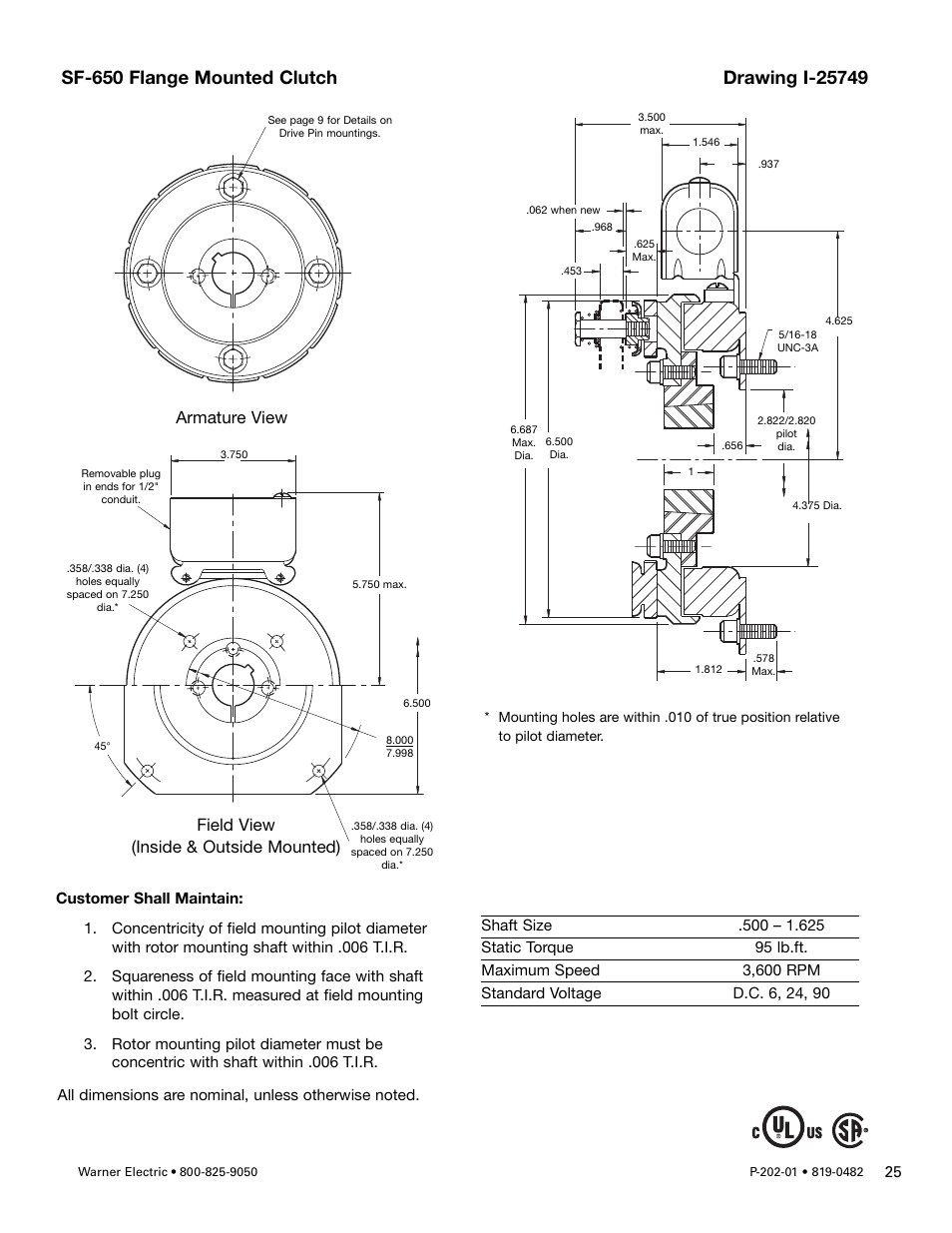 Warner Electric SFPBC-500, SFPBC-650 User Manual | Page 25 / 46