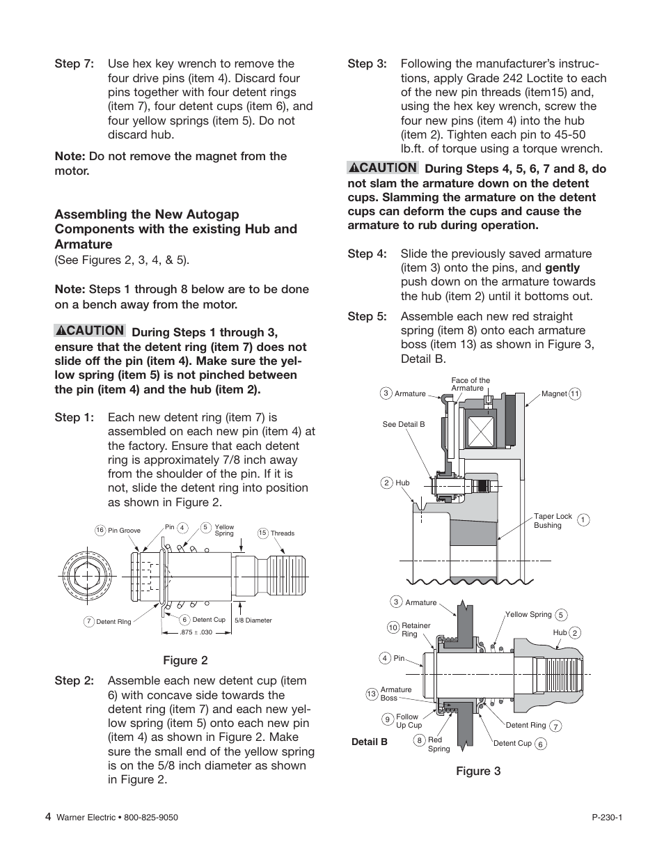 Figure 3 | Warner Electric Autogap New ER-1225 and ER825 User Manual | Page 4 / 8