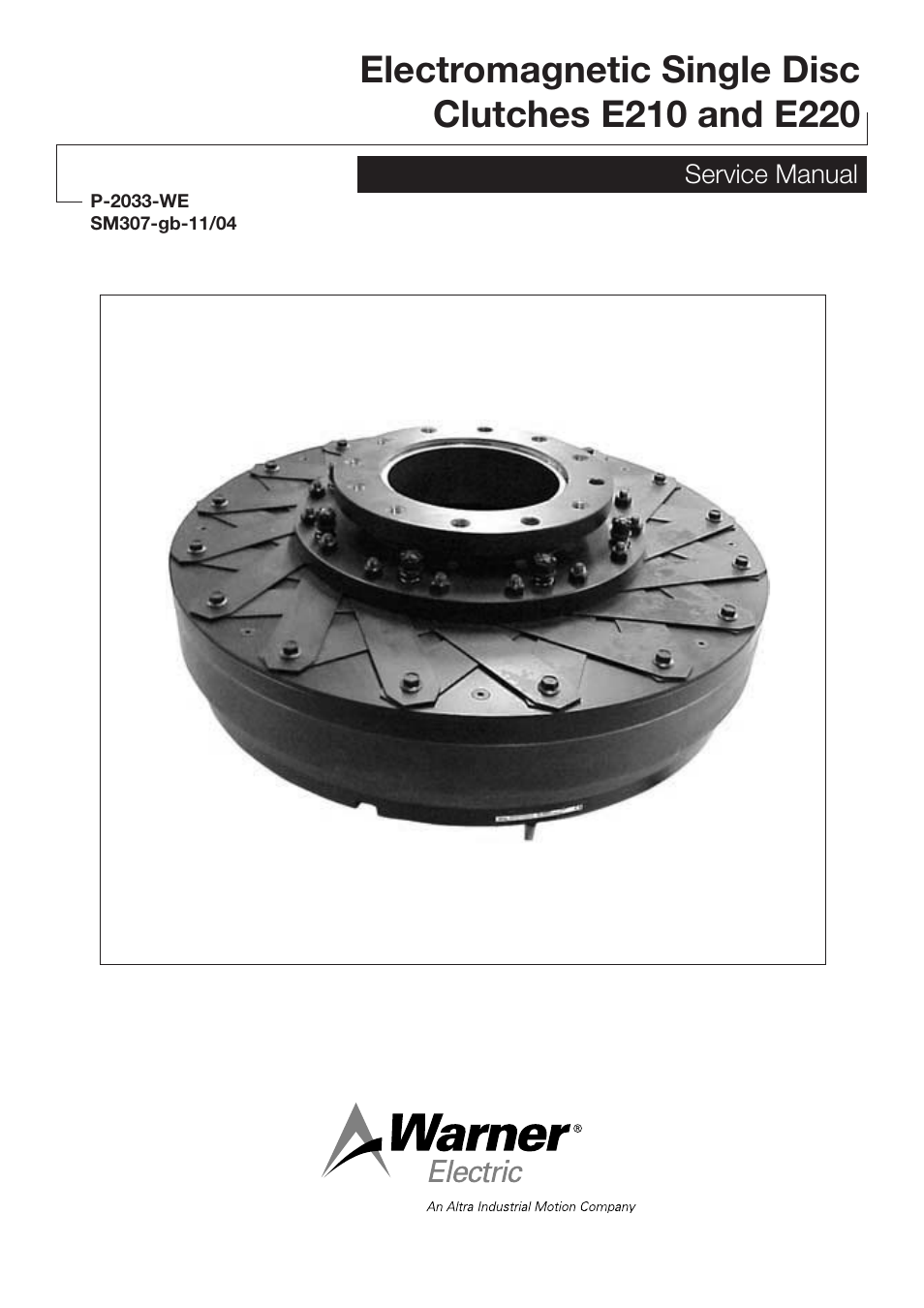 Warner Electric E220 Electromagnetic Single Disc User Manual | 7 pages