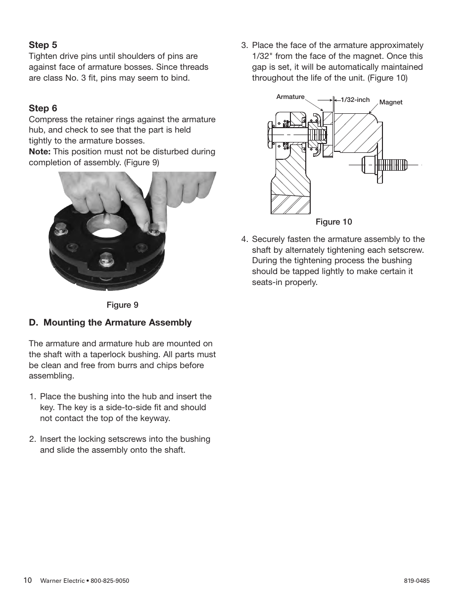 Warner Electric PB-650 Pin Drive User Manual | Page 10 / 24