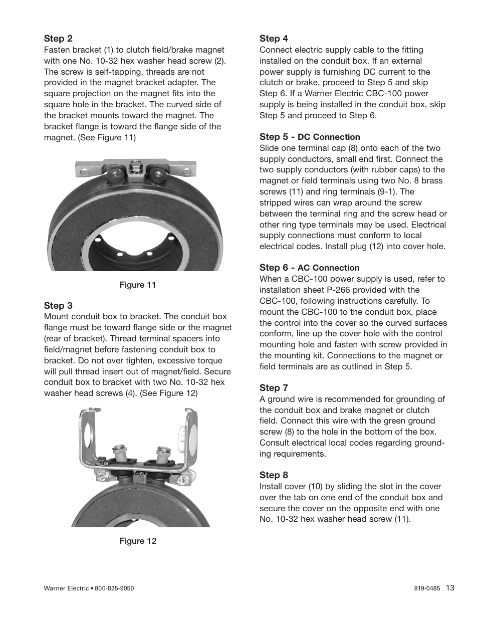 Warner Electric PB-650 Pin Drive User Manual | Page 13 / 24