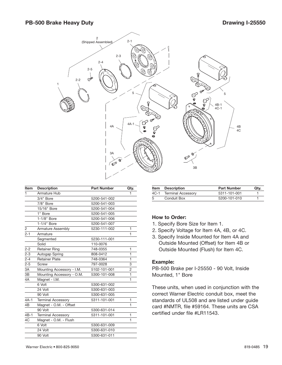 Warner Electric PB-650 Pin Drive User Manual | Page 19 / 24