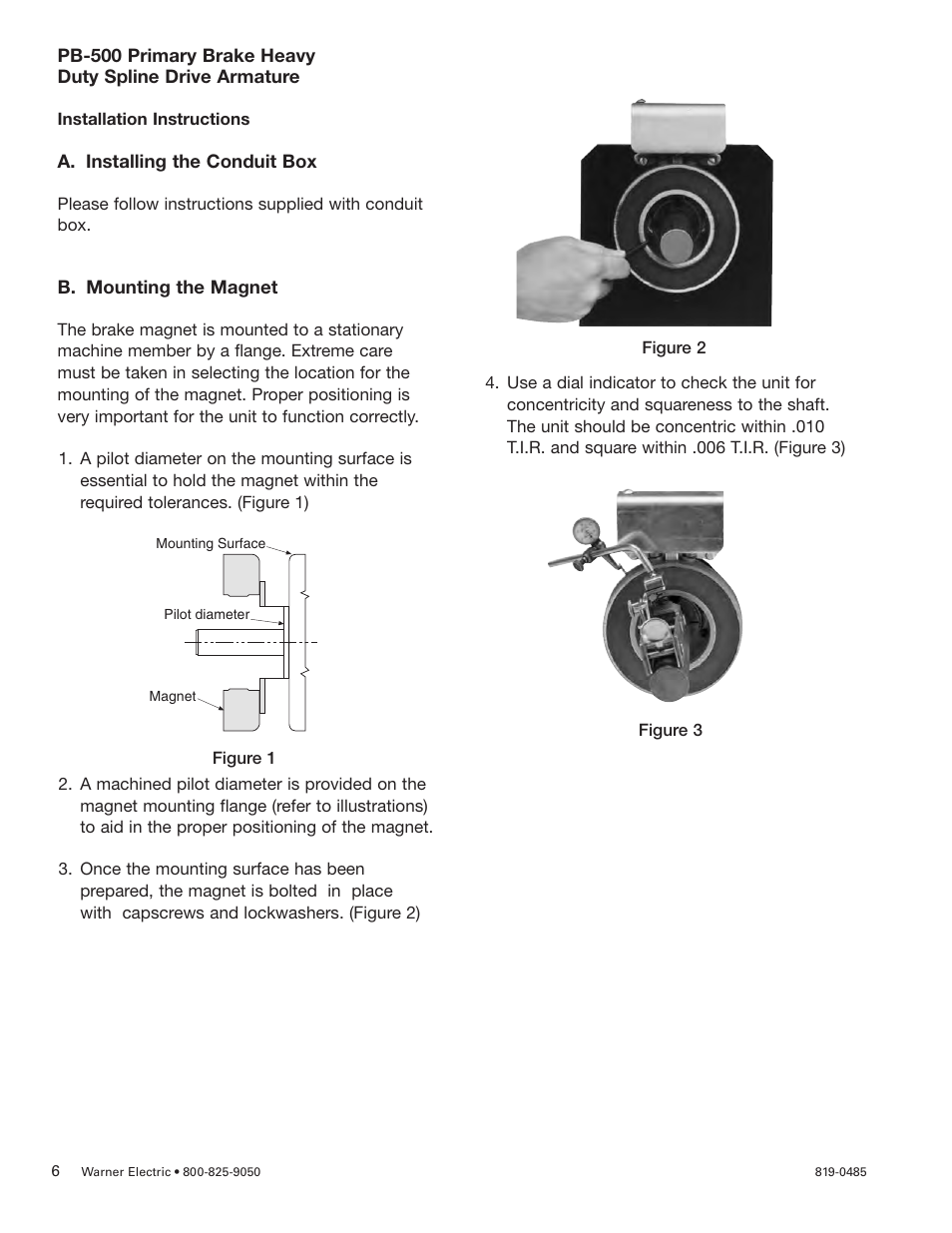 Warner Electric PB-650 Pin Drive User Manual | Page 6 / 24