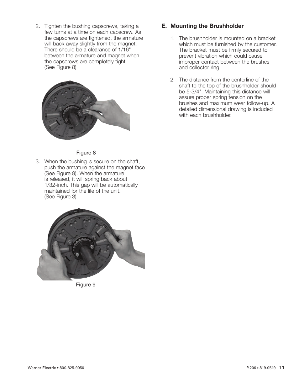 Warner Electric PCC-825, PCC-1000, PCC-1225, PCC-1525 User Manual | Page 11 / 42