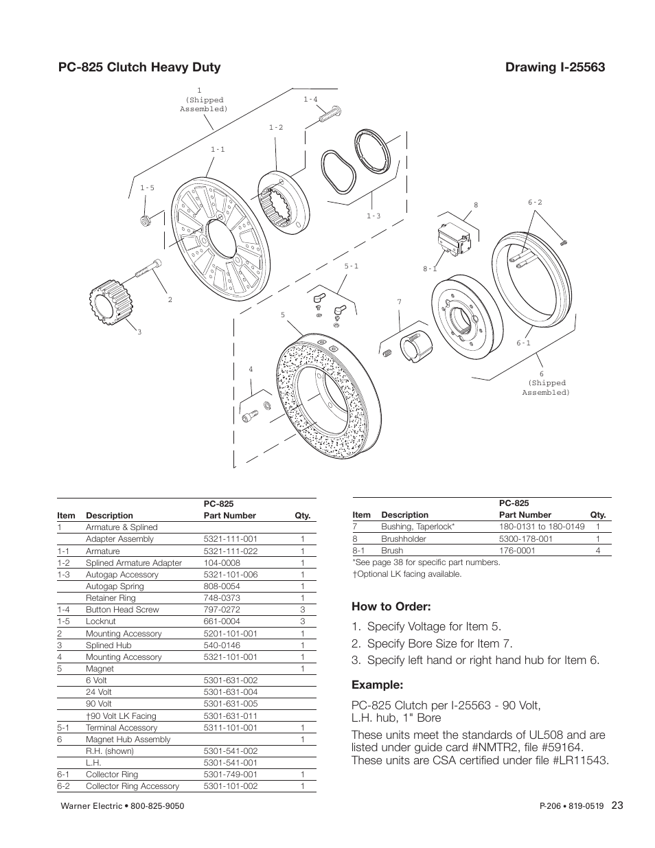 Warner Electric PCC-825, PCC-1000, PCC-1225, PCC-1525 User Manual | Page 23 / 42