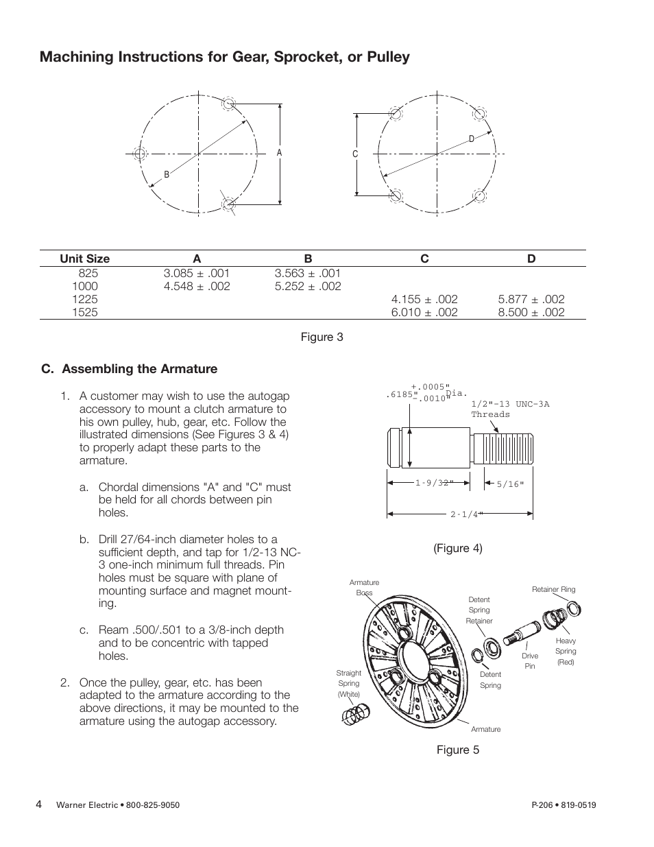 Warner Electric PCC-825, PCC-1000, PCC-1225, PCC-1525 User Manual | Page 4 / 42