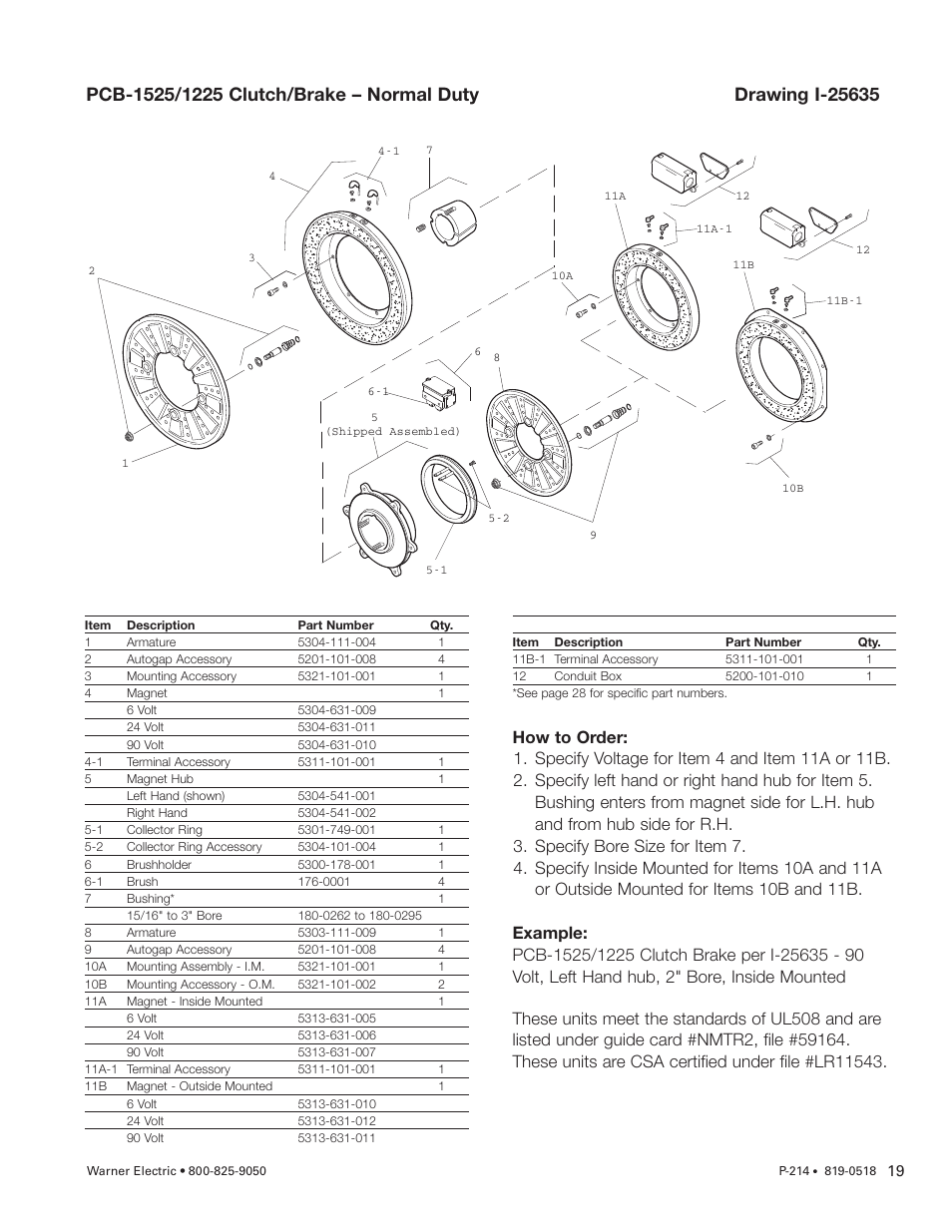 Warner Electric PCBC-1525_1225 User Manual | Page 19 / 30