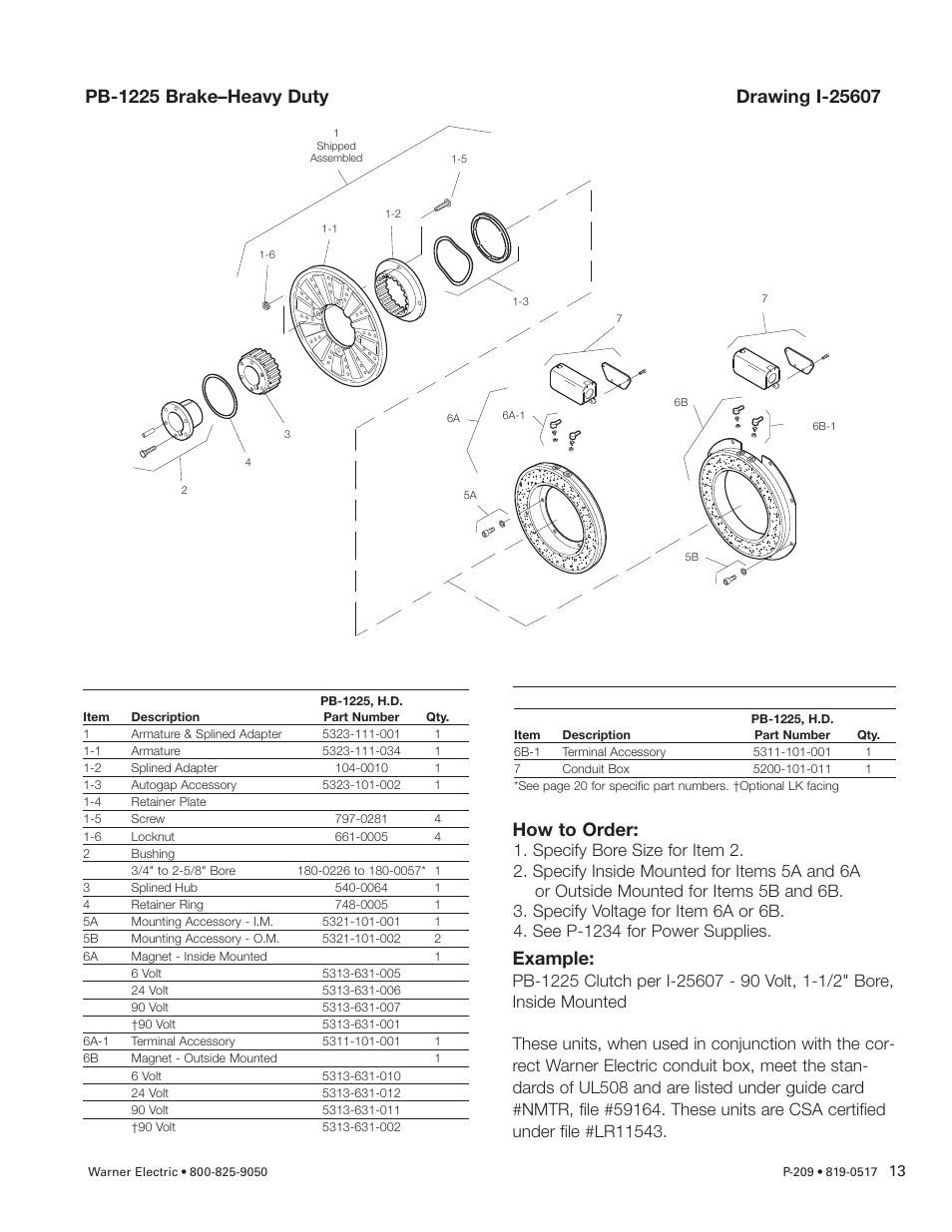 Example | Warner Electric PB-1525 User Manual | Page 13 / 18