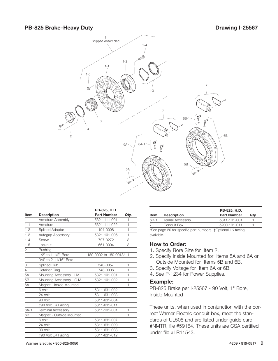 Example | Warner Electric PB-1525 User Manual | Page 9 / 18